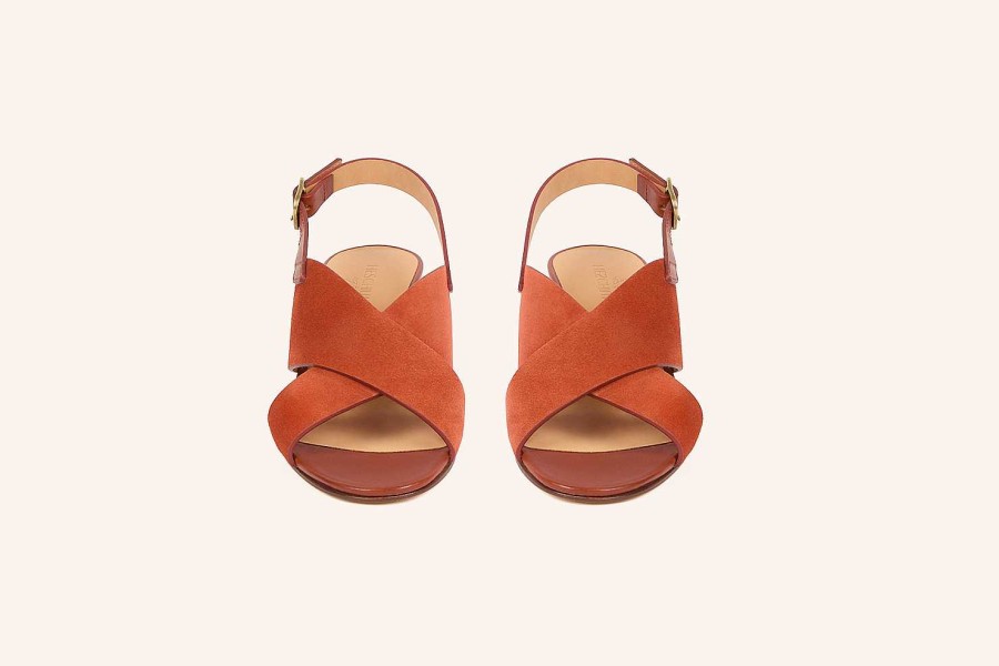 Sandalen En Muilezels | Heschung Gaia-Sandaal Brandewijn Suede