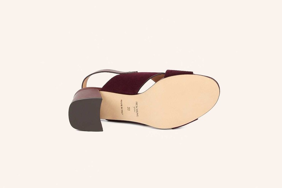 Sandalen En Muilezels | Heschung Gaia-Sandaal Amarone-Suede